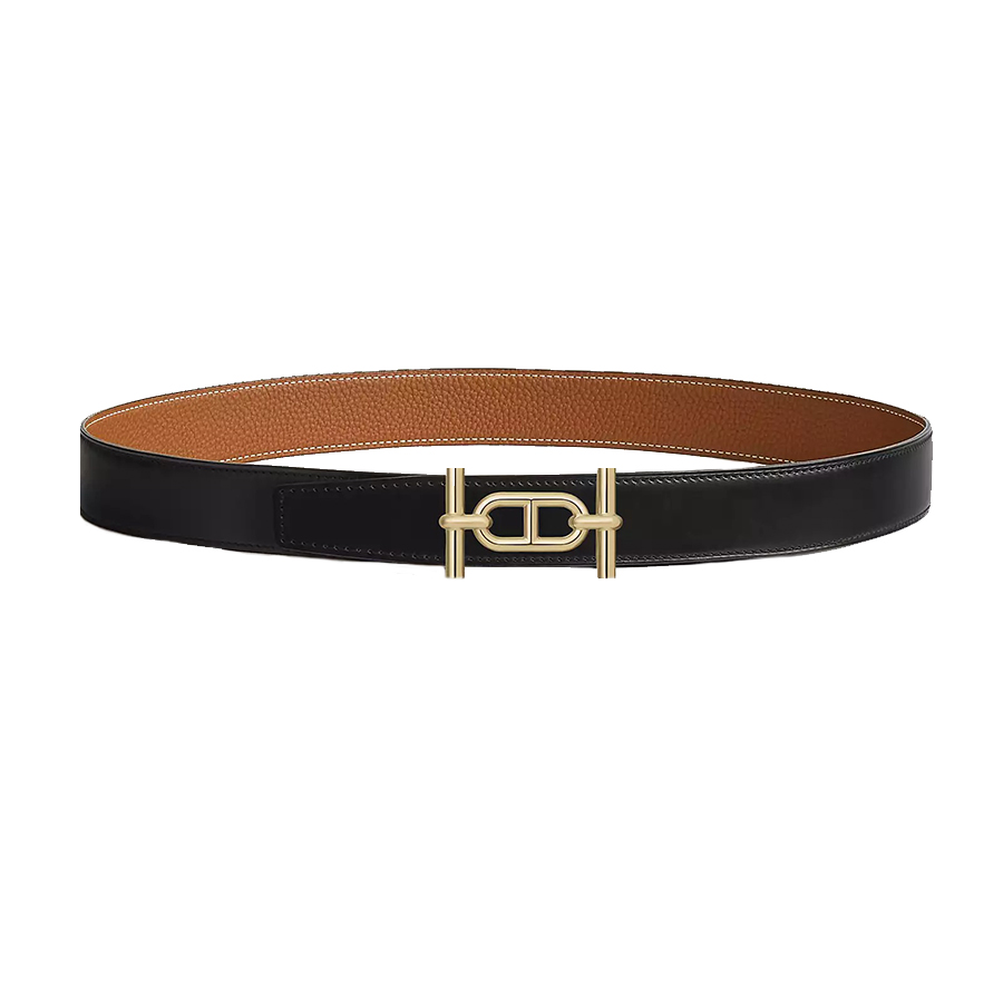 Thắt Lưng Nam Hermès HM Ancre Belt Buckle & Reversible Leather Strap 32 mm Màu Đen Nâu Size 90 - Duy Hoang