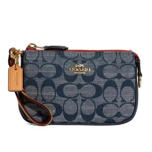 Túi Cầm Tay Coach Nolita 15 In Signature Chambray C8665 Gold/Denim Multi Màu Xanh - Duy Hoang