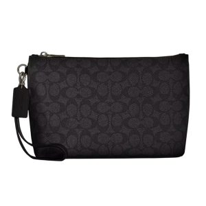 Túi Tote Nữ Coach Mollie Tote Bag In Signature Canvas CV967 Tan/Black Màu Nâu - Duy Hoang