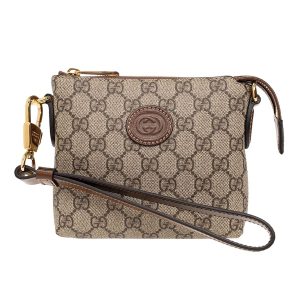 Túi Cầm Tay Unisex Gucci Beige Shoulder Bag With Logo 723306 92THG-8563 Màu Beige - Duy Hoang