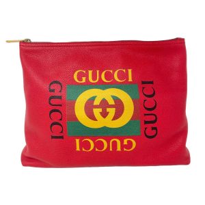 Túi Cầm Tay Gucci Clutch Red Leather Màu Đỏ - Duy Hoang