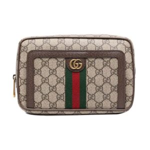 Túi Cầm Tay Gucci Ophidia Logo Print Clutch Bag Màu Be Nâu - Duy Hoang