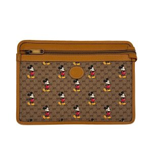 Túi Cầm Tay Gucci x Disney Mini GG Supreme Mickey Mouse Màu Nâu - Duy Hoang