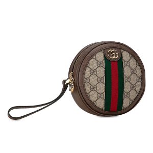 Túi Cầm Tay Gucci GG Supreme Ophidia Round Clutch Bag Màu Nâu - Duy Hoang