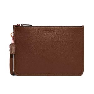 Túi Cầm Tay Coach C6694 Charter Pouch Màu Nâu - Duy Hoang