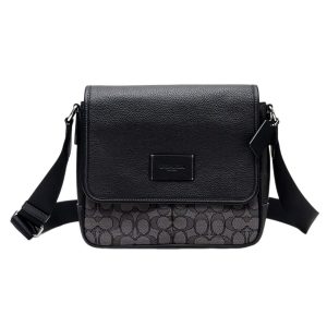 Túi Đeo Chéo Nam Coach Sprint Map Bag Signature Charcoal Black Màu Đen - Duy Hoang