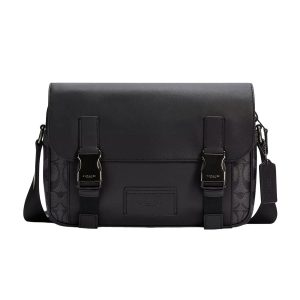 Túi Đeo Chéo Coach Track Crossbody In Signature Canvas C3747 Màu Đen - Duy Hoang