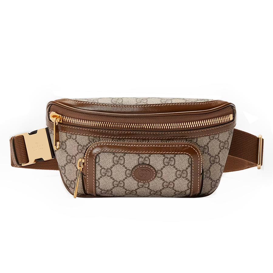 Túi Đeo Chéo Unisex Gucci Belt Bag With Interlocking G Màu Nâu - Duy Hoang