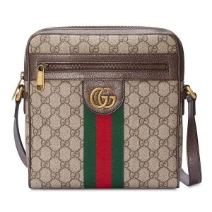 Túi Đeo Chéo Gucci Borsa A Tracolla Ophidia Piccola In Tela GG Supreme E Finiture In Pelle Marrone Màu Be Nâu - Duy Hoang