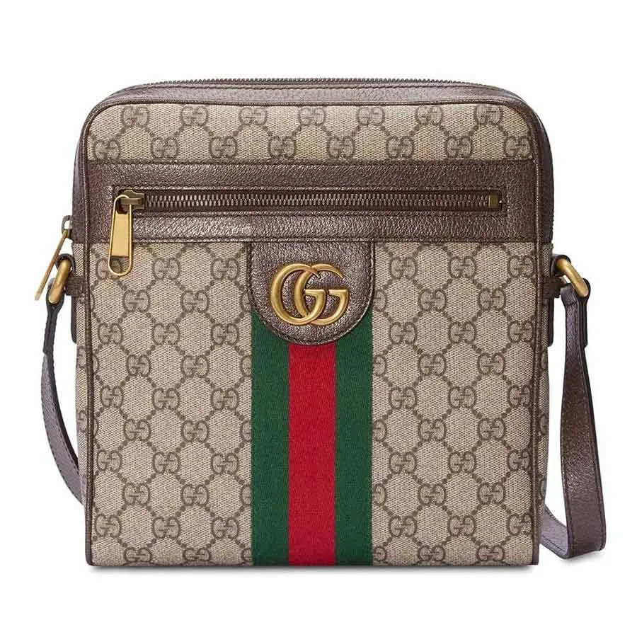 Túi Đeo Chéo Gucci Borsa A Tracolla Ophidia Piccola In Tela GG Supreme E Finiture In Pelle Marrone Màu Be Nâu - Duy Hoang