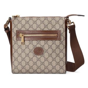 Túi Đeo Chéo Gucci GG Supreme Messenger Crossbody Bag Màu Nâu Be - Duy Hoang