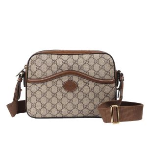 Túi Đeo Chéo Gucci Messenger With Interlocking G 675891 92THG 8563 Màu Nâu - Duy Hoang