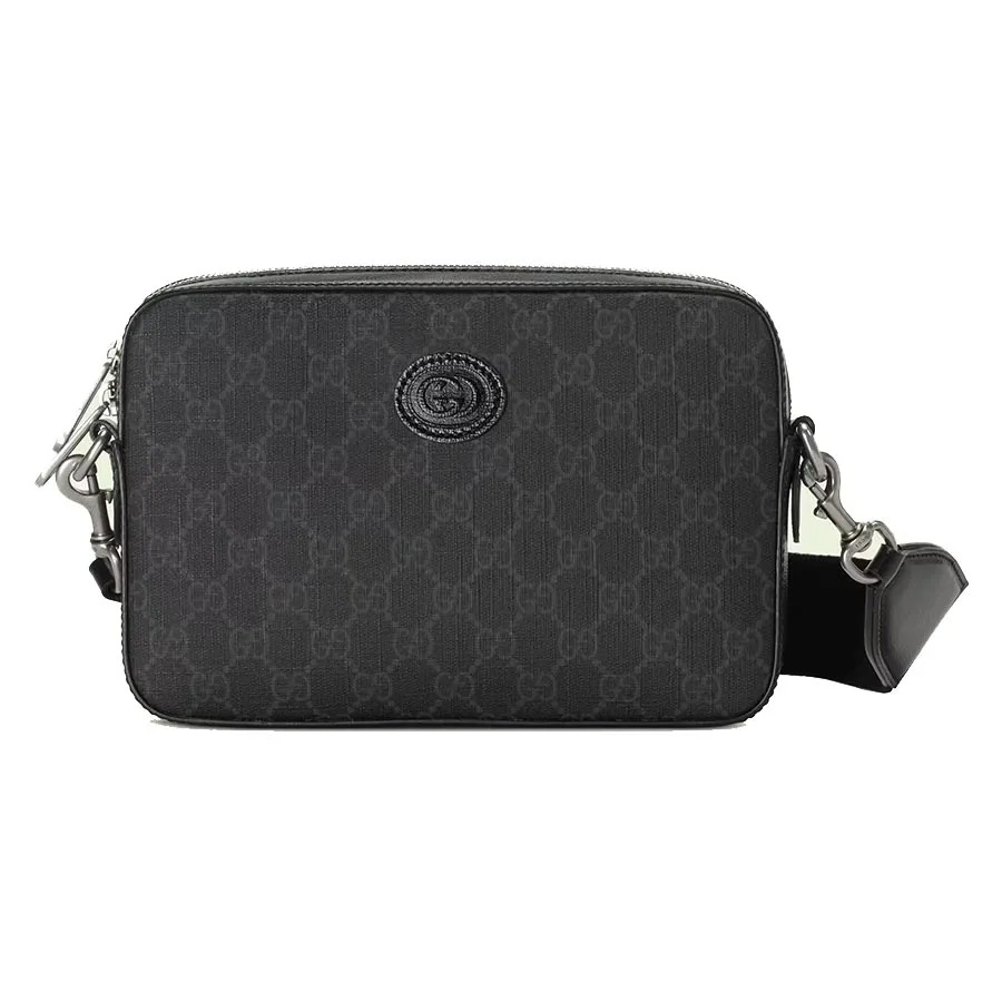 Túi Đeo Chéo Nam Gucci Shoulder Bag With Interlocking G 703468-92THF-1000 Màu Đen - Duy Hoang
