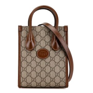 Túi Đeo Chéo Gucci Supreme Interlocking G Mini Bag Màu Nâu - Duy Hoang