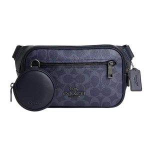Túi Đeo Chéo Nam Coach Elias Belt Bag In Signature Denim CZ400 QBN2V Màu Xanh Navy - Duy Hoang