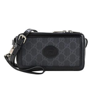 Túi Đeo Chéo Gucci Mini Bag With Interlocking G Màu Đen - Duy Hoang