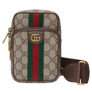 Túi Đeo Chéo Nam Gucci Small GG Ophidia Shoulder Bag Màu Nâu Be - Duy Hoang