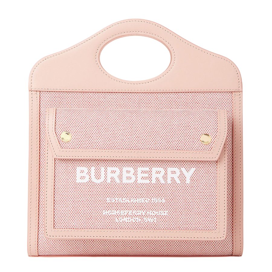 Túi Đeo Chéo Nữ Burberry Logo Print Pocket Bag 8063311 Màu Hồng Nhạt - Duy Hoang