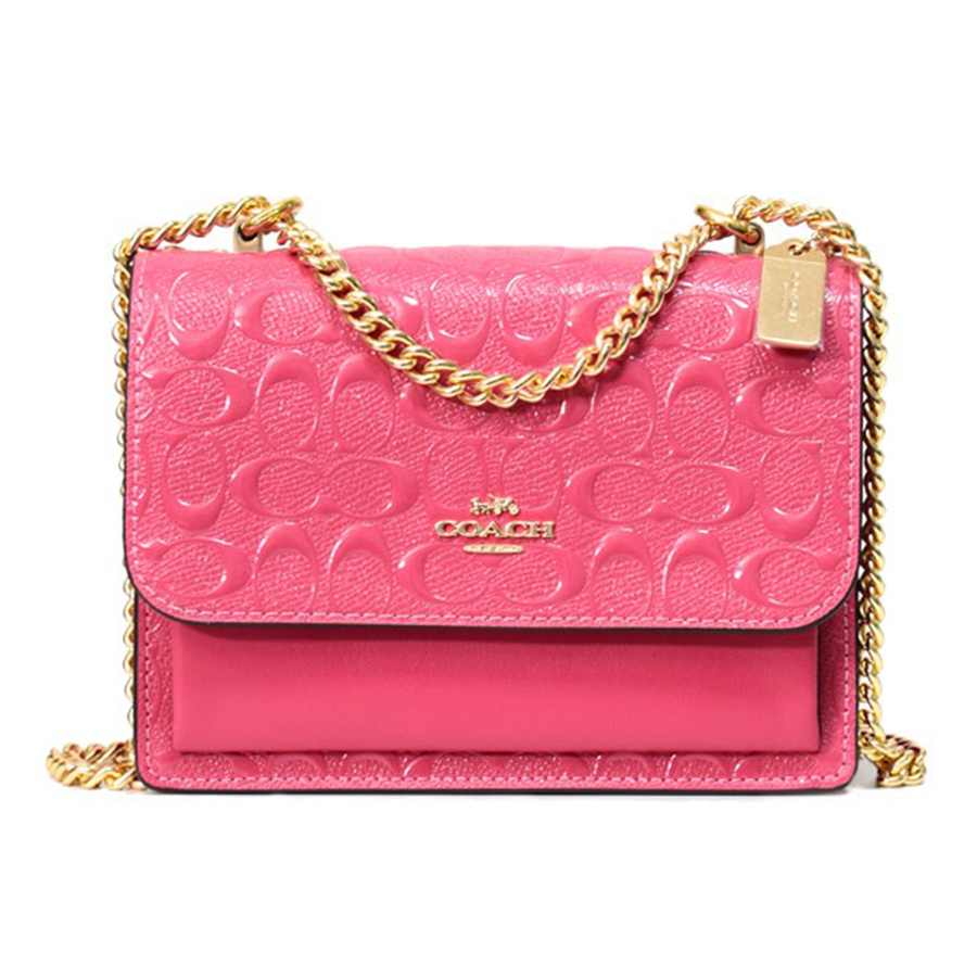 Túi Đeo Chéo Nữ Coach Mini Klare Crossbody In Signature Leather CH593 Màu Hồng - Duy Hoang