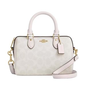 Túi Đeo Chéo Nữ Coach Mini Rowan Crossbody Bag In Signature Canvas CW329 Gold/White/Chalk Màu Trắng - Duy Hoang