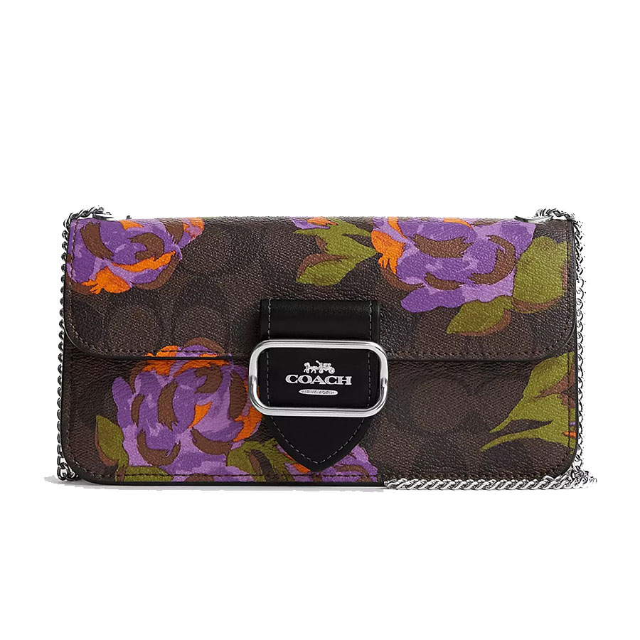 Túi Đeo Chéo Nữ Coach Morgan Crossbody In Signature Canvas With Rose Print Phối Màu - Duy Hoang