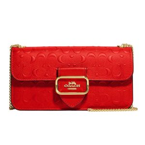 Túi Đeo Chéo Nữ Coach Morgan Crossbody In Signature Leather CF942 Màu Đỏ - Duy Hoang