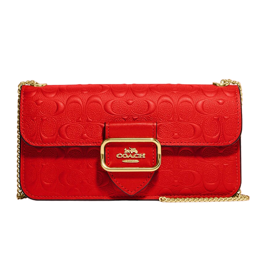 Túi Đeo Chéo Nữ Coach Morgan Crossbody In Signature Leather CF942 Màu Đỏ - Duy Hoang