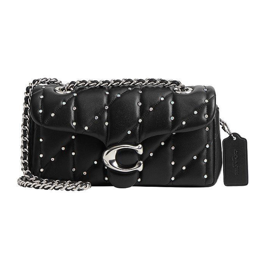 Túi Đeo Chéo Nữ Coach Tabby Mini Crystal Rivet Quilted Leather Crossbody Bag CY813 Màu Đen - Duy Hoang
