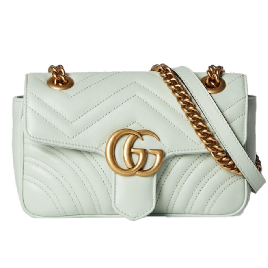 Túi Đeo Chéo Nữ Gucci GG Marmont Matelassé Mini Bag Pale Green 446744-AABZC-3401 Màu Xanh Nhạt - Duy Hoang