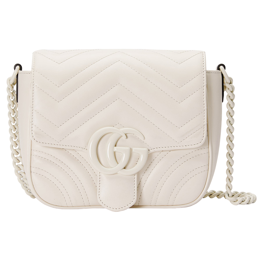 Túi Đeo Chéo Nữ Gucci GG Marmont Matelassé Mini Shoulder Bag Màu Trắng - Duy Hoang