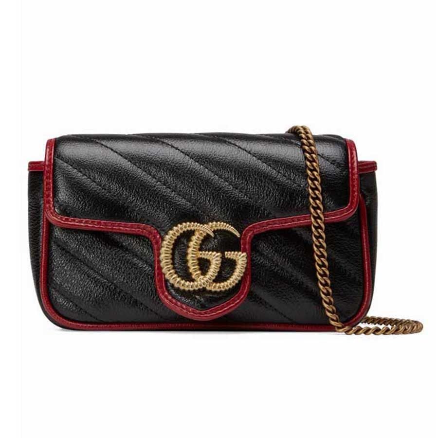 Túi Đeo Chéo Nữ Gucci GG Marmont Super Mini Bag 574969 Màu Đen - Duy Hoang