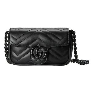 Túi Đeo Chéo Nữ Gucci GG Marmont Super Mini Crossbody Bag 476433-AABZK-1000 Màu Đen - Duy Hoang