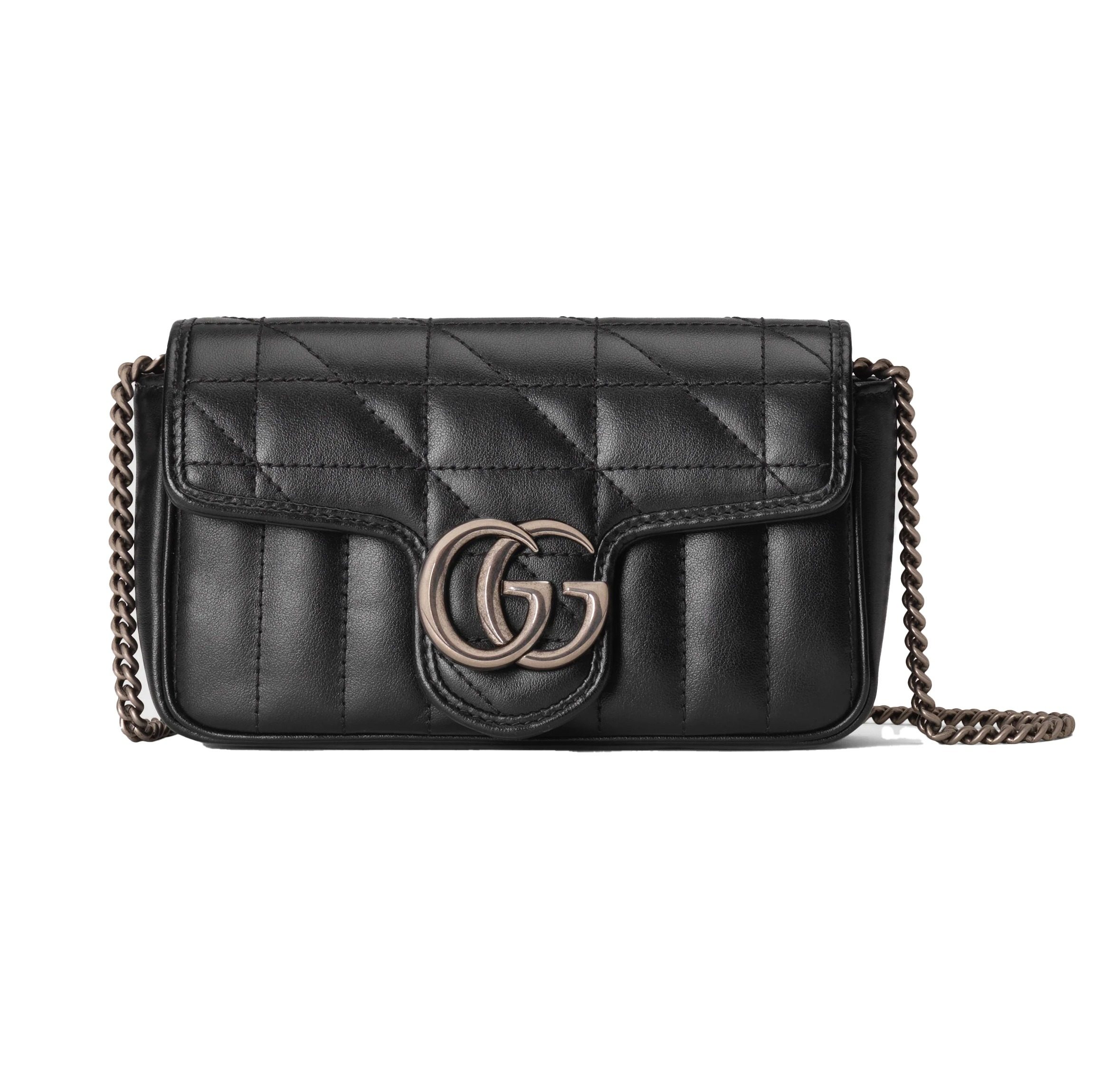 Túi Đeo Chéo Nữ Gucci GG Marmont Super Mini Bag Black 476433-DTD5N-1000 Màu Đen - Duy Hoang