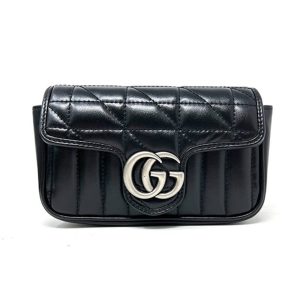 Túi Đeo Chéo Nữ Gucci GG Marmont Super Mini Quilted Leather Bag Màu Đen - Duy Hoang
