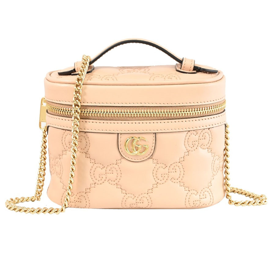 Túi Đeo Chéo Nữ Gucci GG Matelasse Logo Màu Be - Duy Hoang