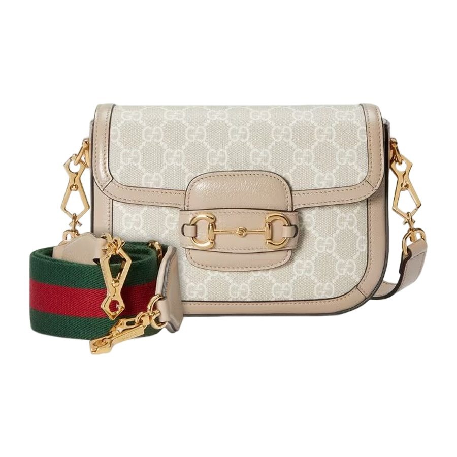 Túi Đeo Chéo Nữ Gucci Horsebit 1955 GG Mini Bag 658574 UULAG 9682 Màu Be - Duy Hoang