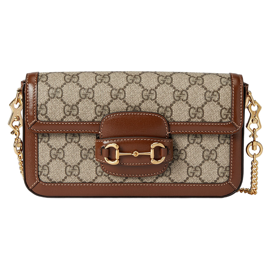 Túi Đeo Chéo Nữ Gucci Horsebit 1955 Mini Bag 752002 92TCG 8563 Màu Nâu Be - Duy Hoang