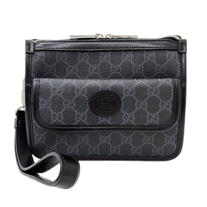 Túi Đeo Chéo Nữ Gucci Interlocking GG Supreme Crossbody Bag Màu Đen - Duy Hoang
