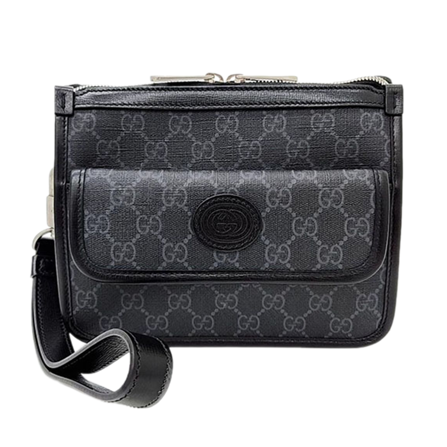 Túi Đeo Chéo Nữ Gucci Interlocking GG Supreme Crossbody Bag Màu Đen - Duy Hoang
