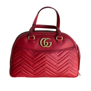 Túi Đeo Chéo Nữ Gucci Marmont Bauletto Màu Đỏ - Duy Hoang