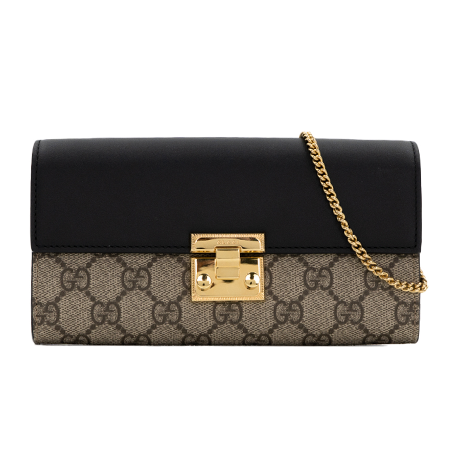 Túi Đeo Chéo Nữ Gucci Padlock Chain Wallet Bag 453506 Màu Be - Duy Hoang