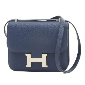 Túi Đeo Chéo Nữ Hermès Constance 18 Shoulder Bag Blue Màu Xanh Navy - Duy Hoang