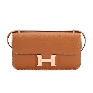 Túi Đeo Vai Nữ Hermès Constance Elan Rose Gold Hardware Màu Nâu - Duy Hoang