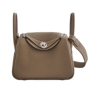 Túi Đeo Chéo Nữ Hermès Lindy 20 Clemence Leather Crossbody Bag Màu Nâu - Duy Hoang