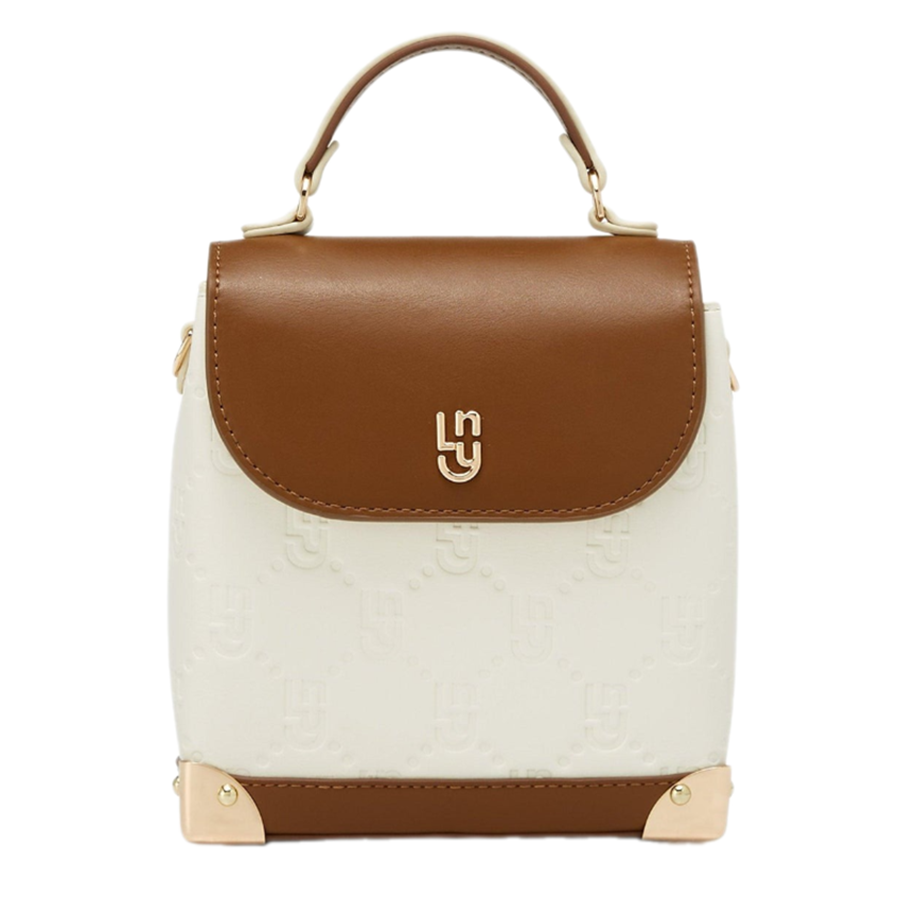 Túi Đeo Chéo Nữ Lyn Brietta S Crossbody Bag Ivory LL25CBF929 Màu Trắng Nâu - Duy Hoang