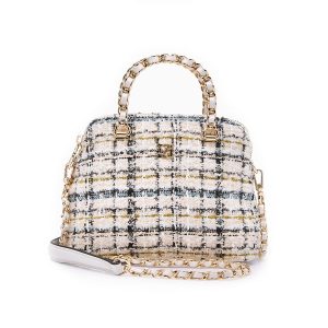 Túi Đeo Chéo Nữ Lyn Fraise Handle Crossbody Bag - Light Beige LL25FBT602 Màu Trắng Be - Duy Hoang