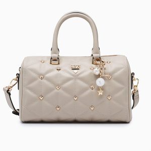 Túi Đeo Chéo Nữ Lyn North Buton Star Duffle M Handbag - Beige L25FBWA114 Màu Be Nhạt - Duy Hoang