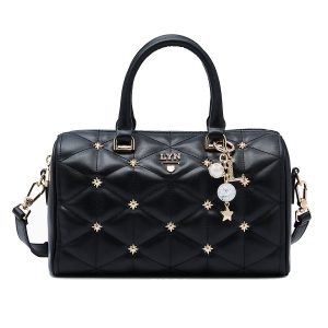 Túi Đeo Chéo Nữ Lyn North Buton Star Duffle M Handbag - Black L25FBWA114 Màu Đen - Duy Hoang