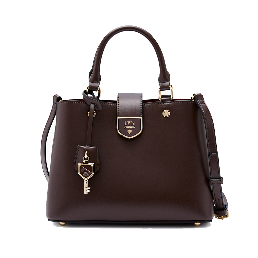 Túi Đeo Chéo Nữ Lyn Re-Edit Athen M Tote Bag - Dark Brown L26CBWA049 Màu Nâu Đậm - Duy Hoang