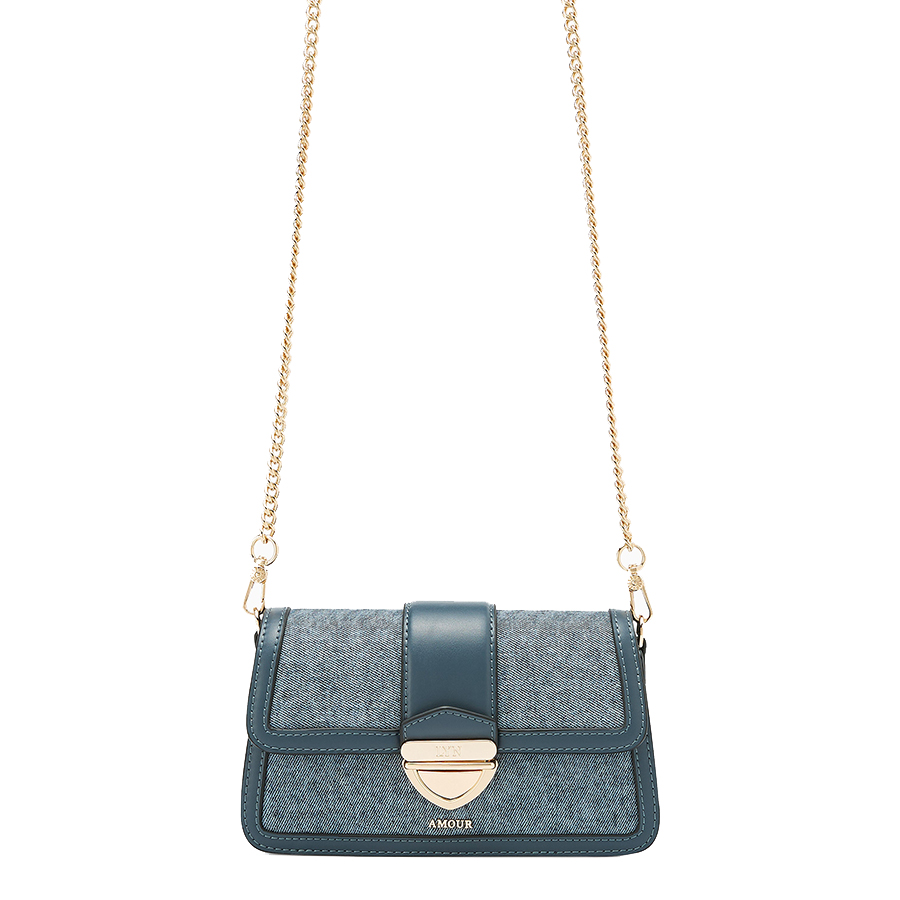 Túi Đeo Chéo Nữ Lyn Riga Xs Crossbody Bag - Blue Variation 2 LL25FBF047 Màu Xanh Blue - Duy Hoang